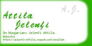 attila jelenfi business card